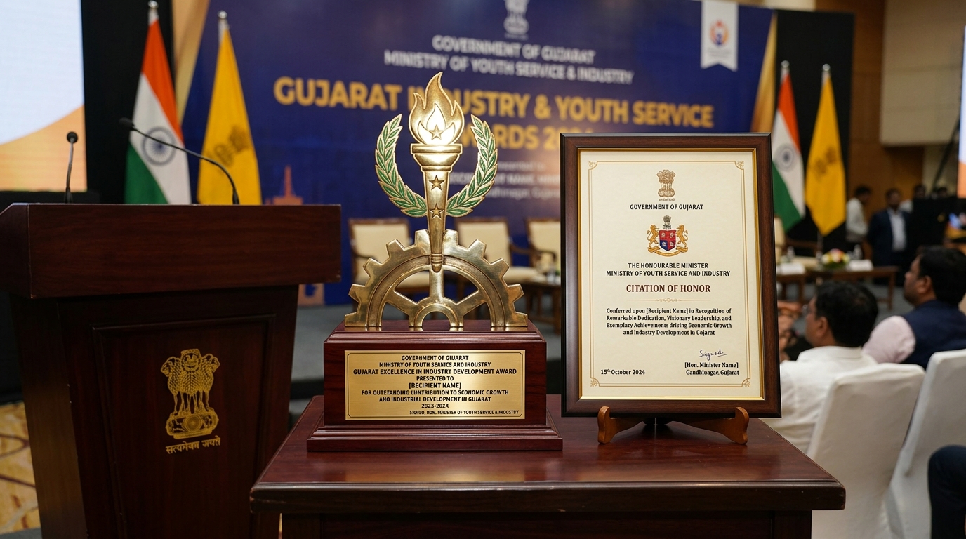 Appreciation From Hon. Minister Of Gujarat Youth Service, Industrial