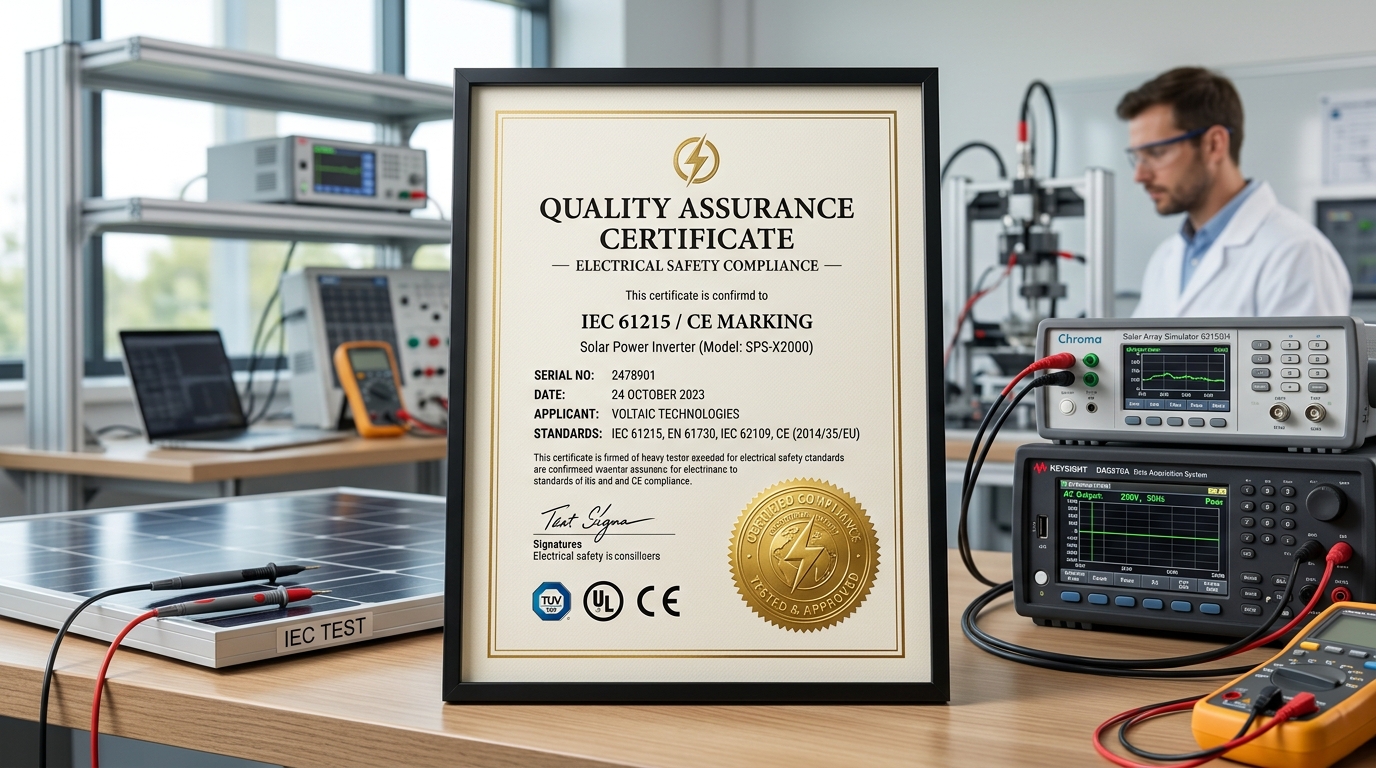 CE & IEC 61215 / 61730 Electrical Safety Quality Assurance Certificate